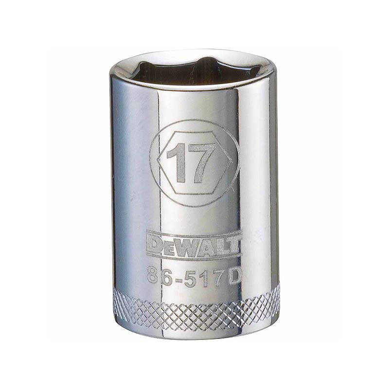 DeWalt 17mm 1/2in Drive 6pt Metric Socket