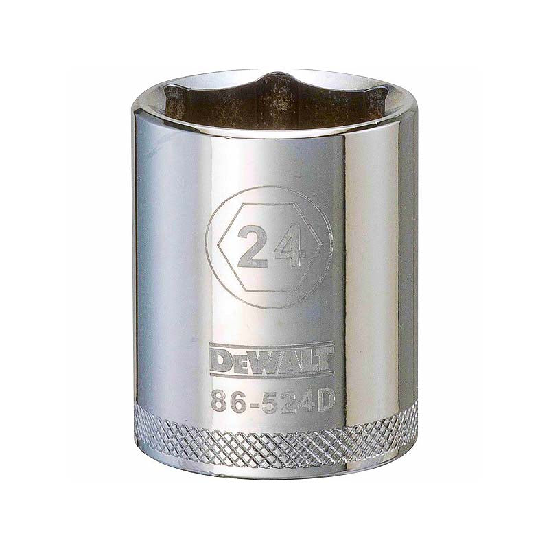 DeWalt 24m 1/2in Drive 6pt Metric Socket