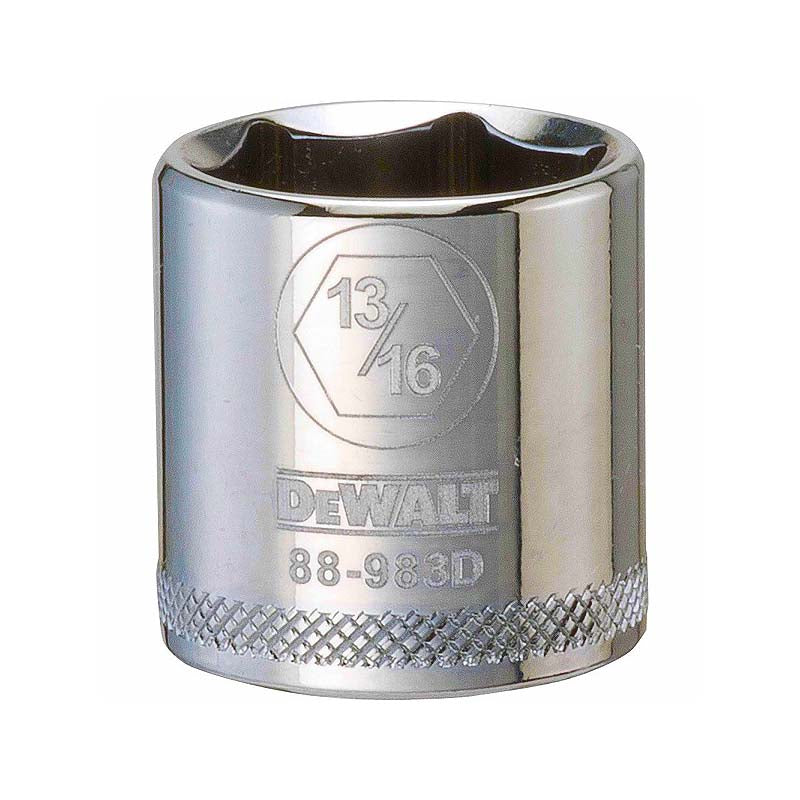 DeWalt 13/16in 3/8in Drive 6pt SAE Socket