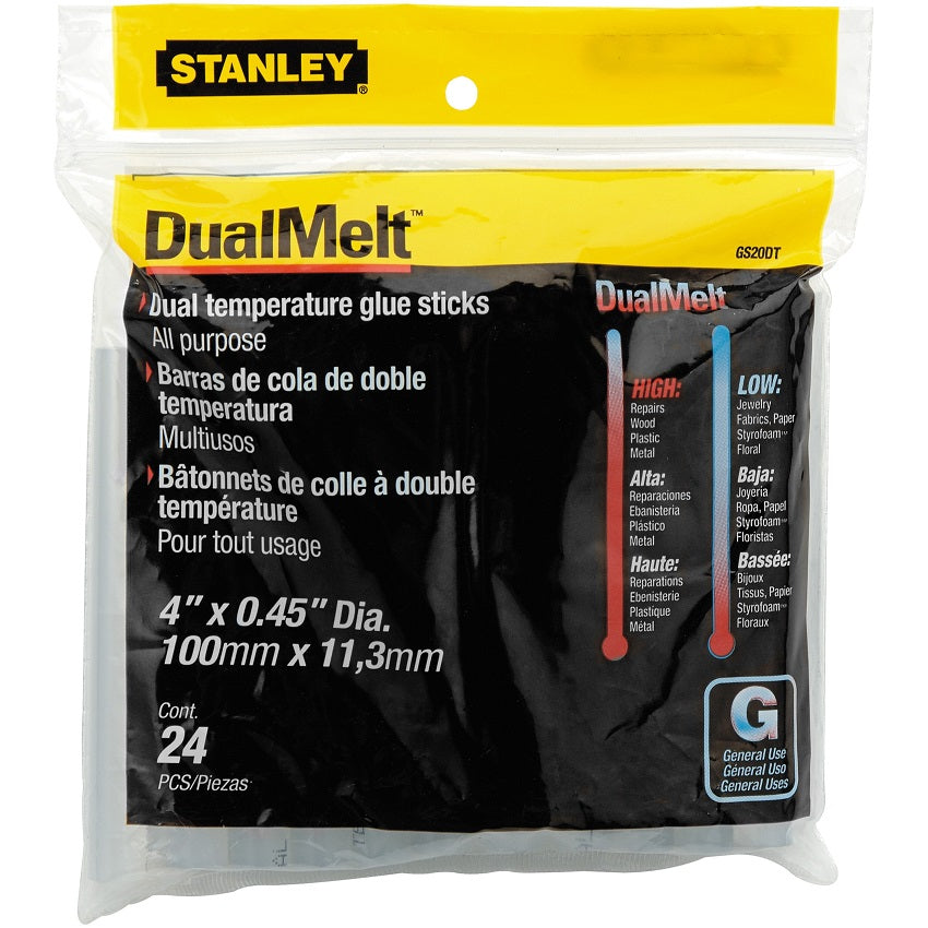 Stanley 4in DualMelt Dual-Temperature Glue Sticks - 24pk