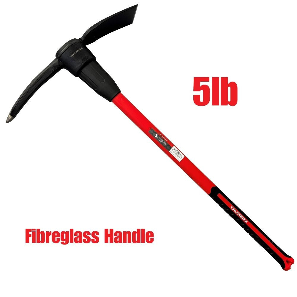 Truwerx 09960 5 lb Pick Mattock with Fibreglass Handle