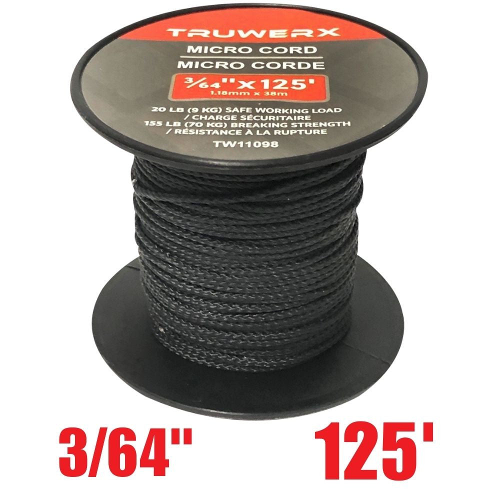 Truwerx 11098 3/64 inch x 125 ft. Micro Cord