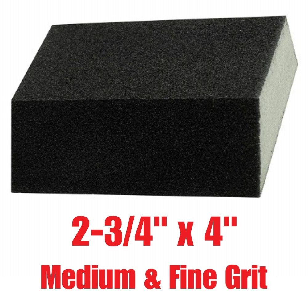 Truwerx 54008 Dual Grit (Medium / Fine) Angled Sanding Sponge