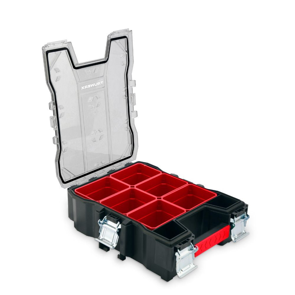 Truwerx 60014 10-5/8 inch x 13-1/2 inch 6 Compartment Parts Organizer