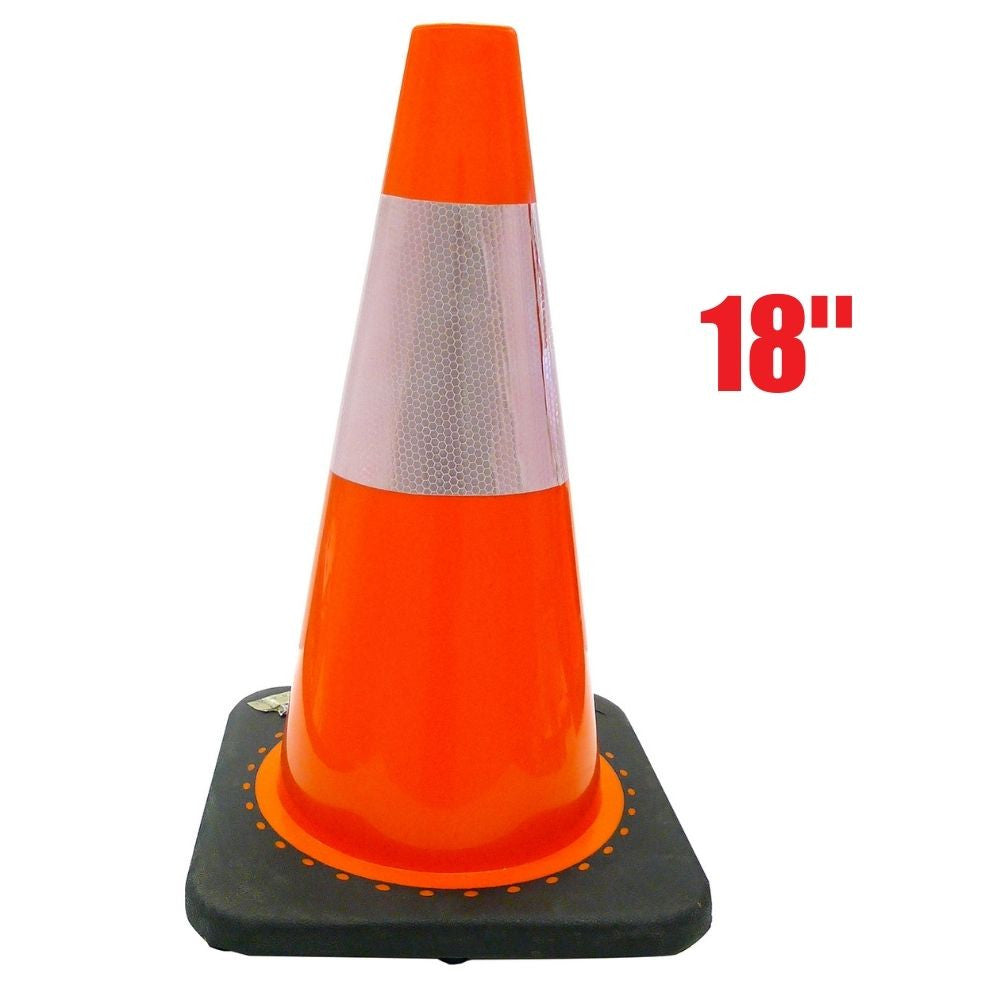 Truwerx 60304 18 Inch Traffic Cone with Reflective Tape