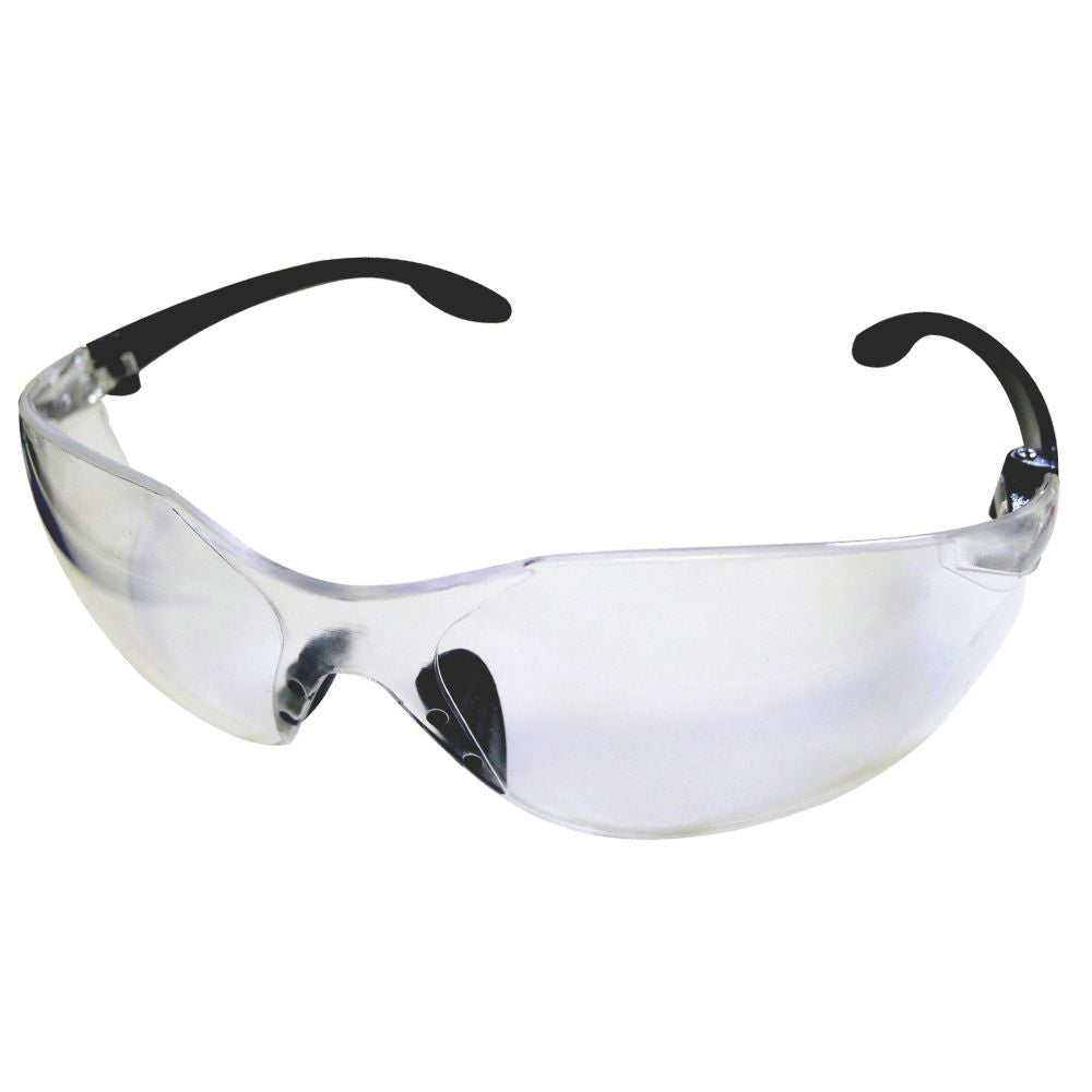 Truwerx 70102 Clear Contractor Safety Glasses with Black Arms