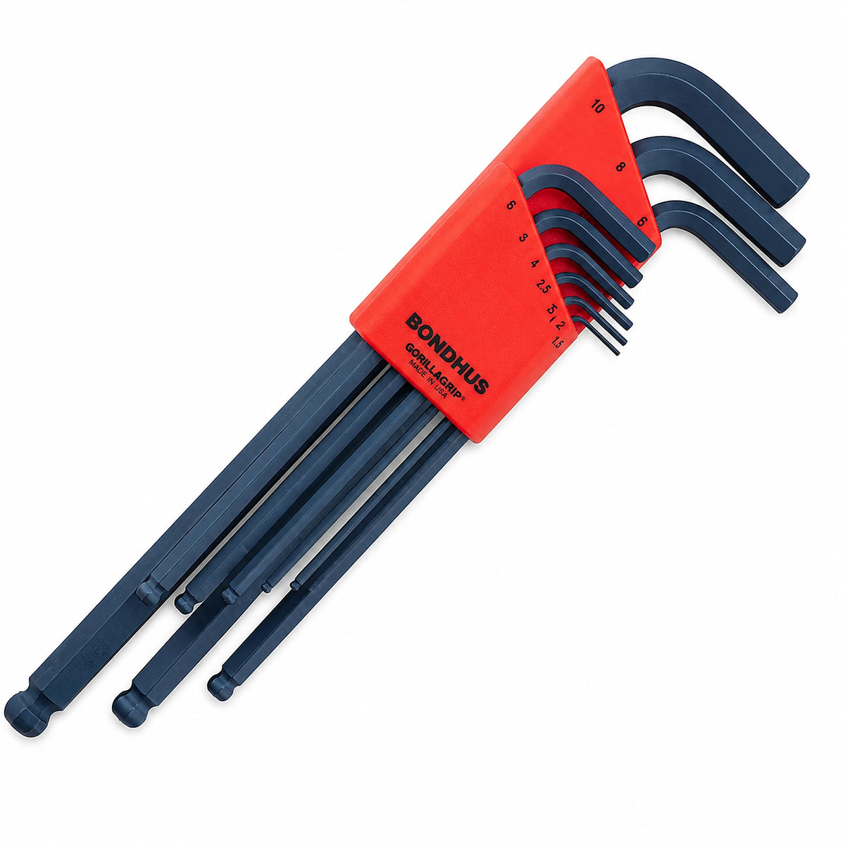 Bondhus 9pc Metric Ball End L-Wrenches Set - Long Arm (10999)