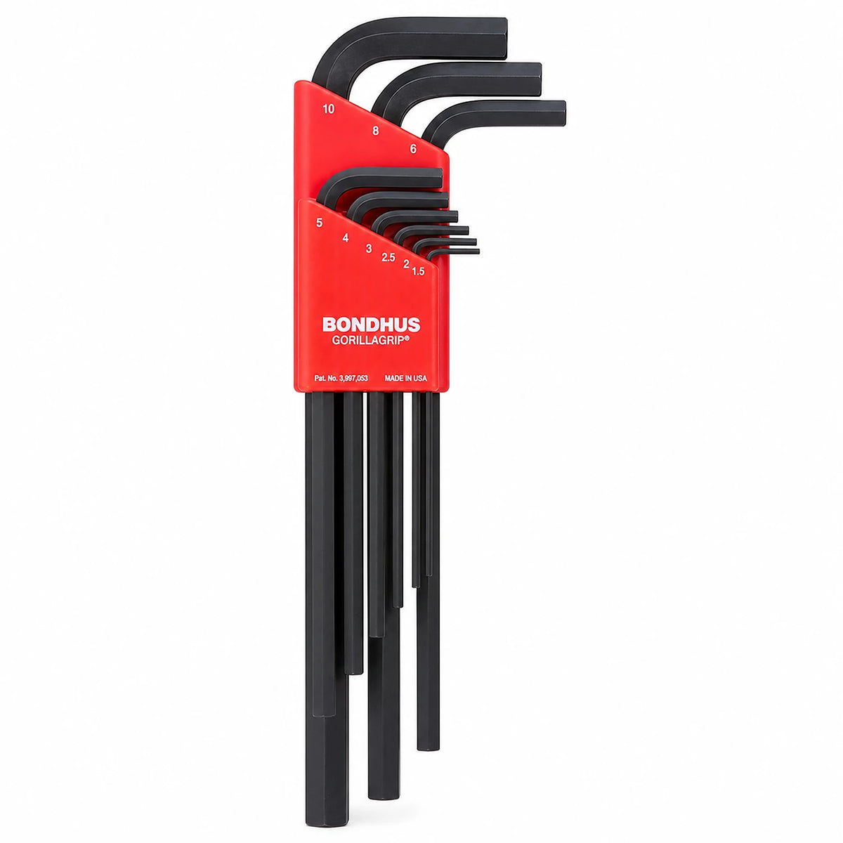 Bondhus 9pc Metric Hex End L-Wrench Set - Long Arm (12199)
