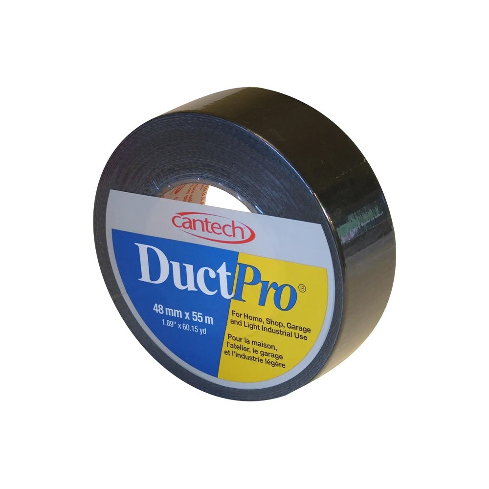 Cantech 48mm x 55m 9 Mil Black Duct Tape