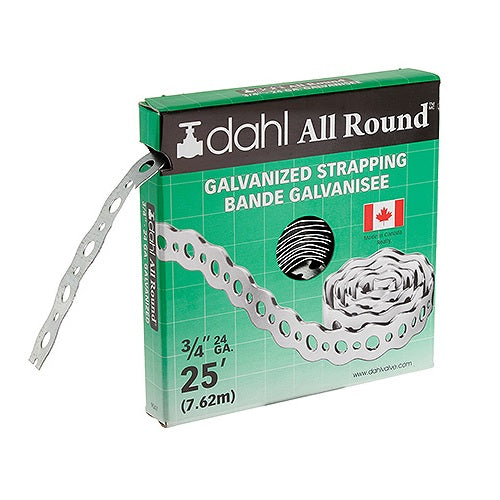 Dahl 24 Gauge 3/4in x 25' All Round Galvanized Strapping