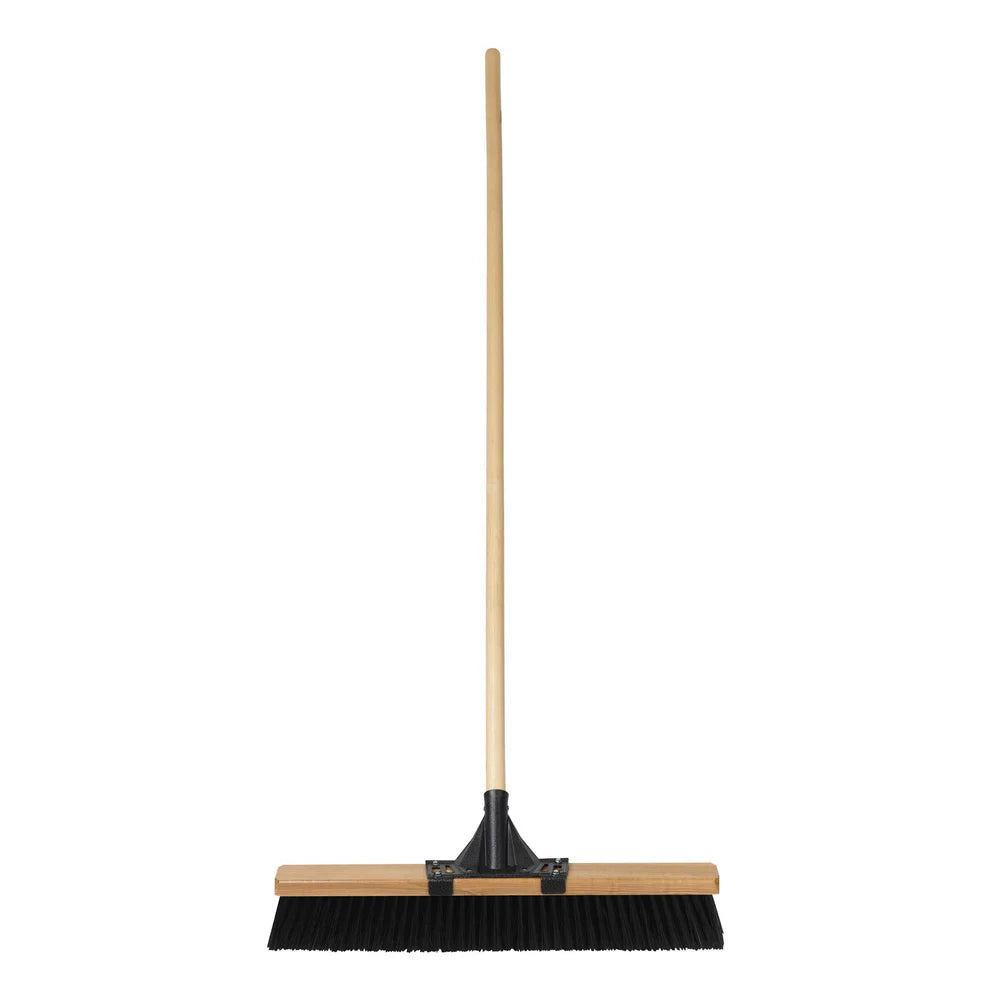 Garant Pro Series 24in Rough-Surface Push Broom with Wood Handle