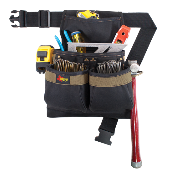 Kuny's Leather 5-Pocket Framer's Nail & Tool Bag