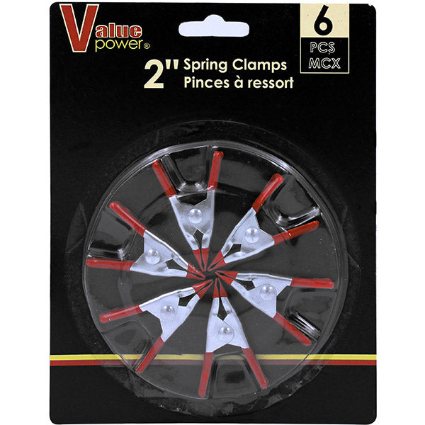 Value Power 2in Spring Clamps - 6pk