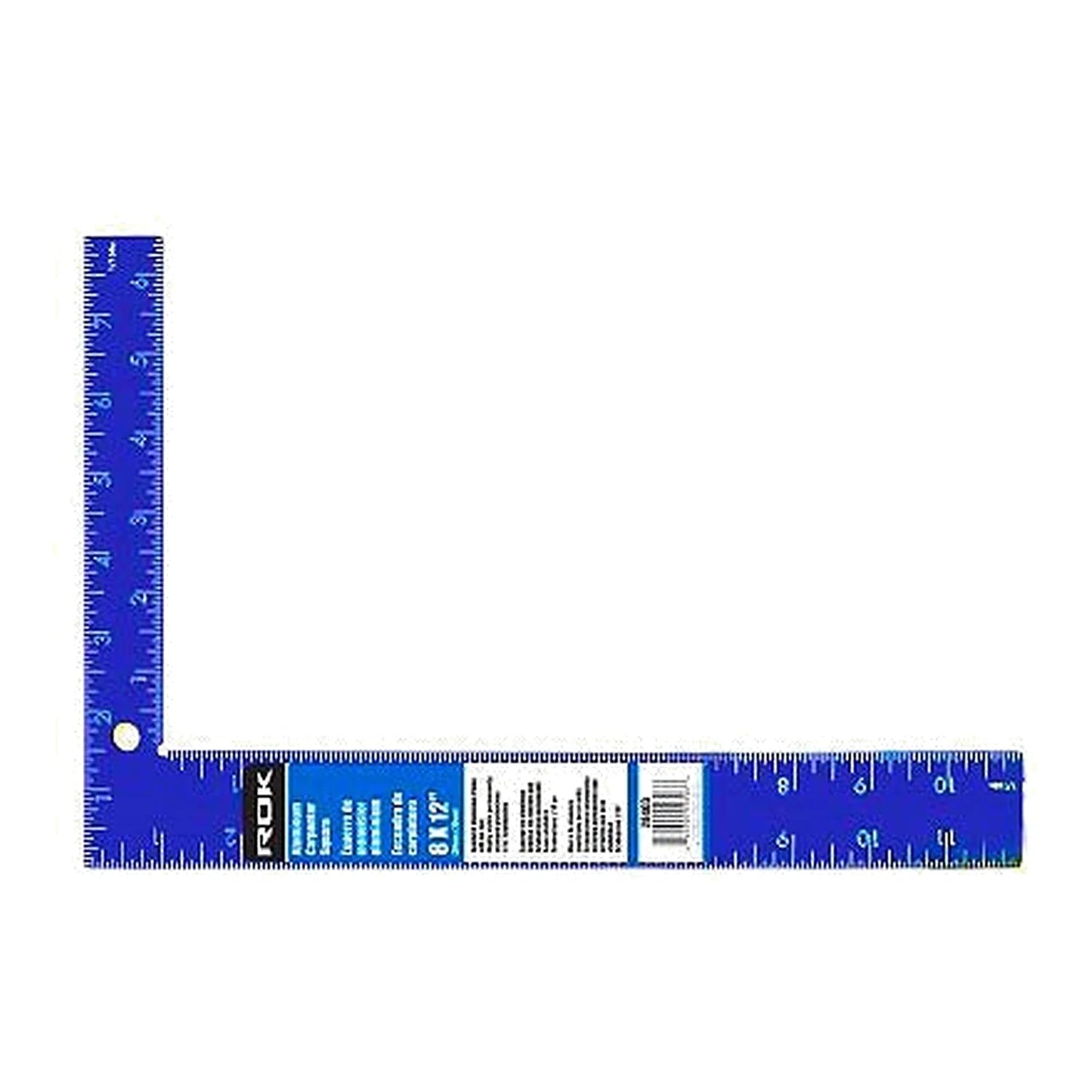 ROK 28403 8 in x 12 in blue aluminum carpenter's square