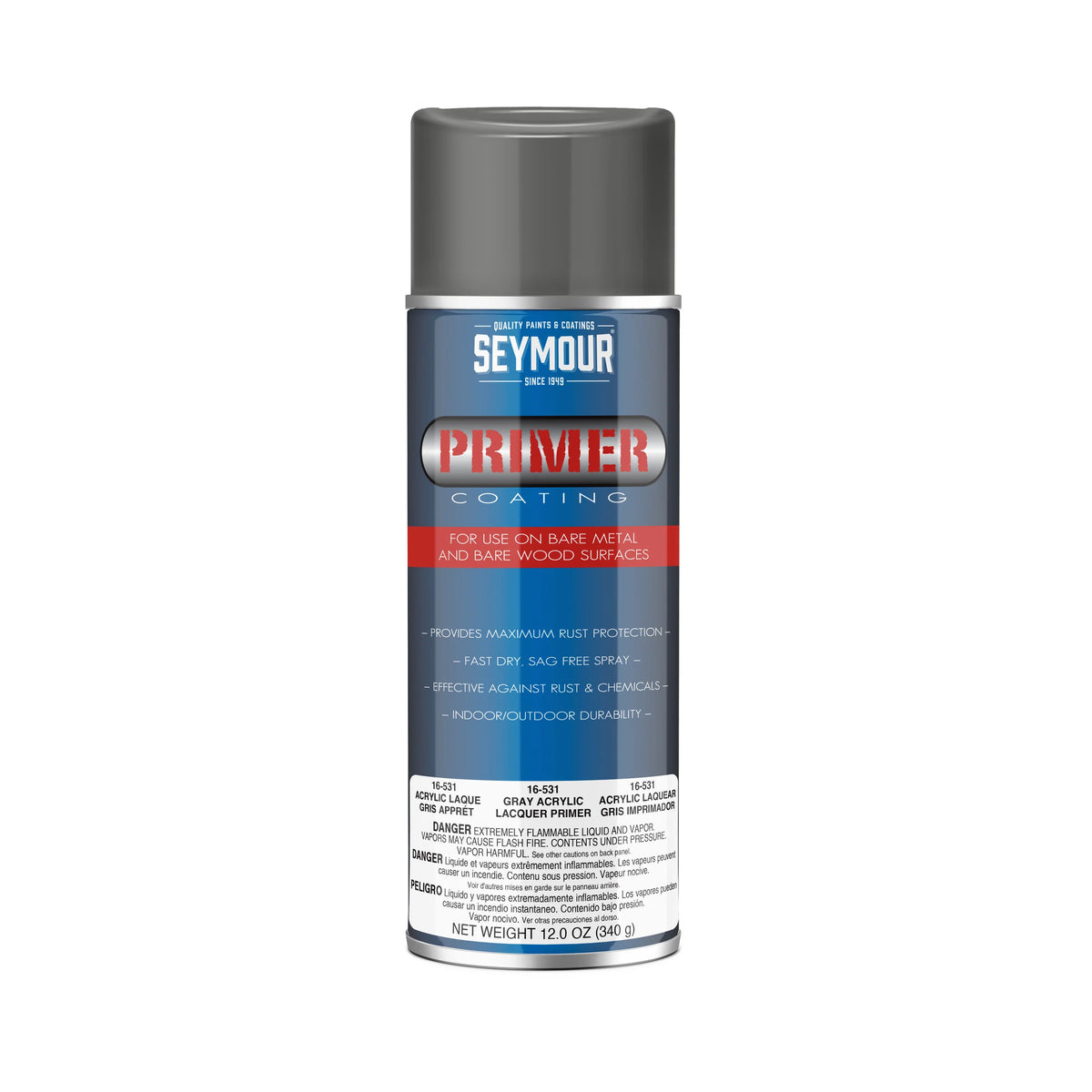 Seymour 12oz Acrylidc Lacquer Primer - Gray