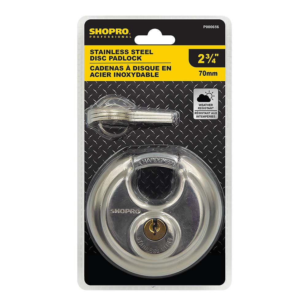 SHOPRO Stainless Steel Disc Padlock