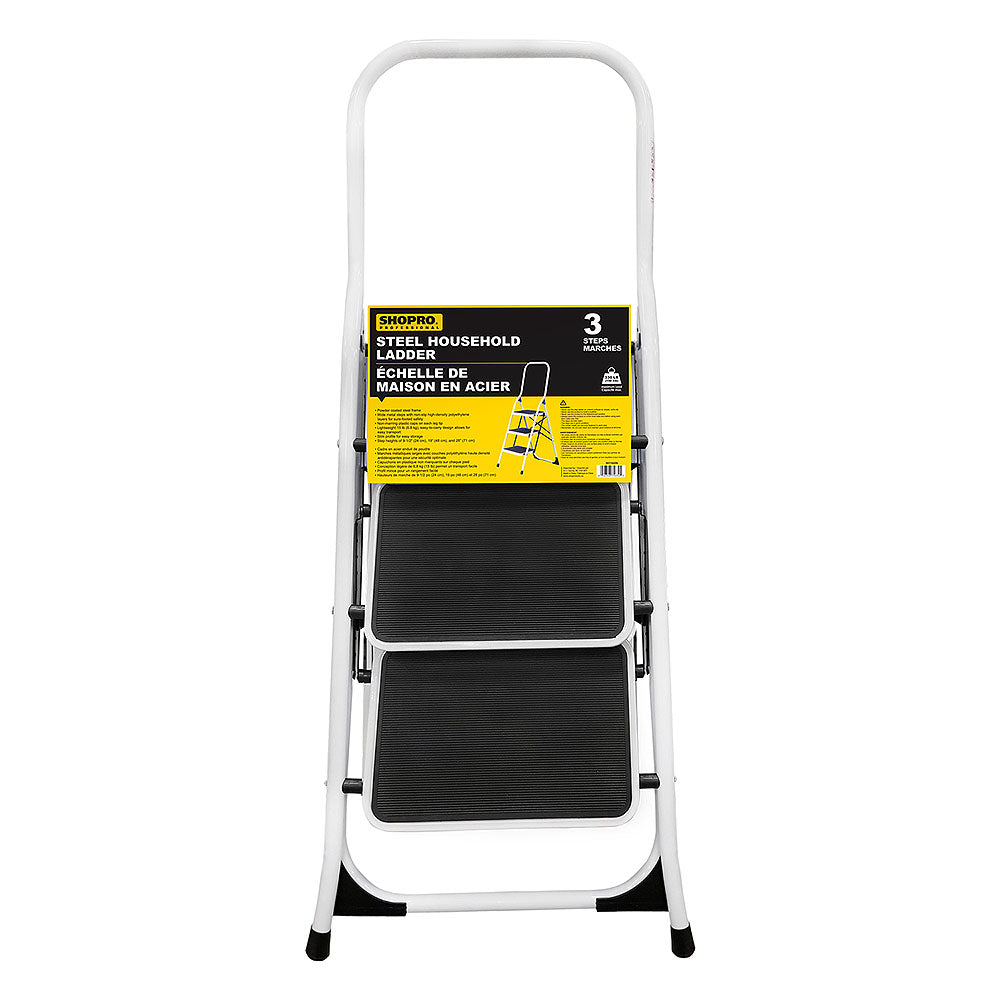 SHOPRO 3-Step Steel Step Ladder