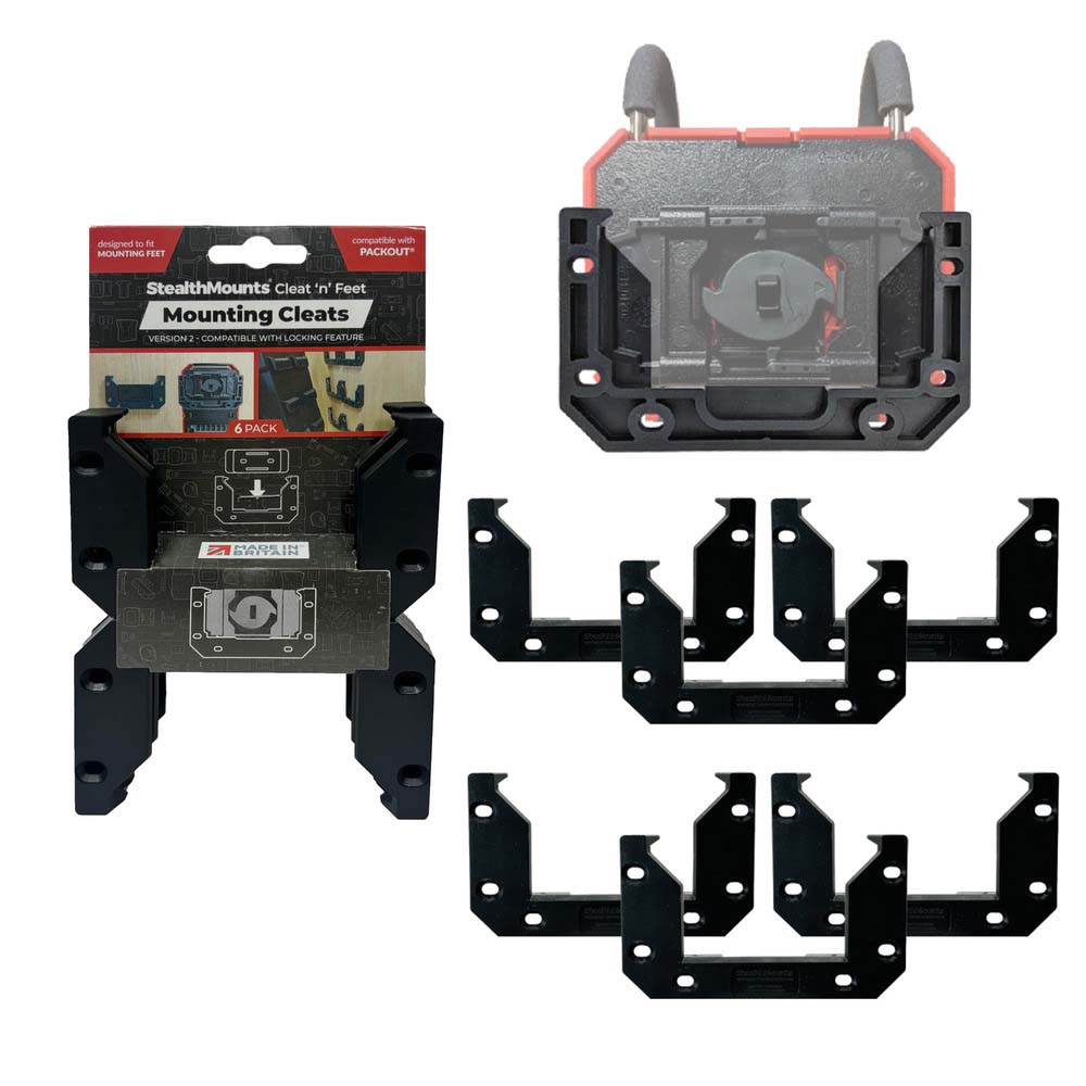 StealthMounts Locking Cleat 'N' Feet for Packout - 6pk