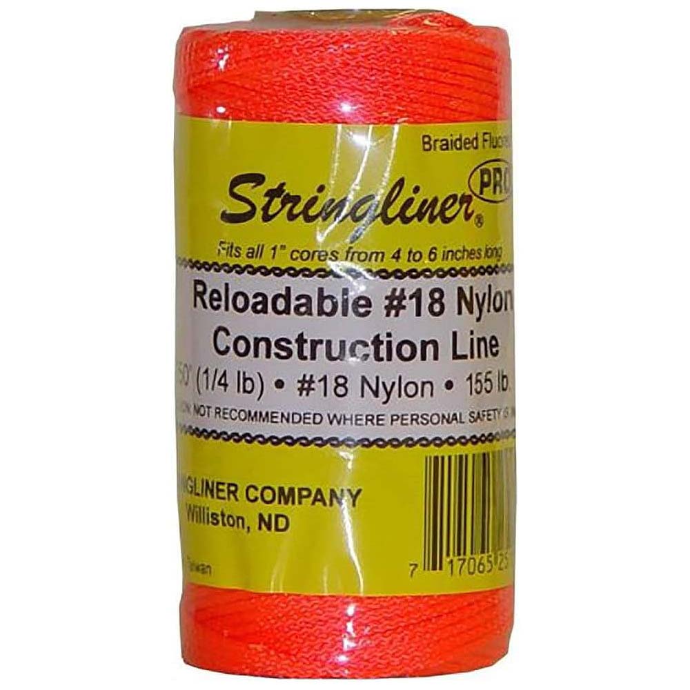 Stringliner 250' Braided Fluorescent Orange Replacement Line Roll