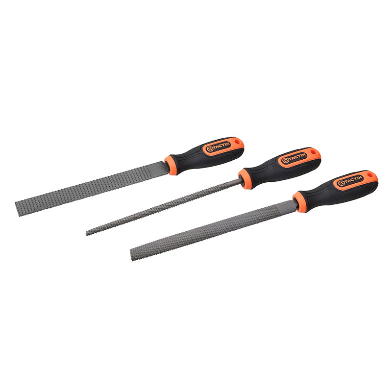 TACTIX 3pc 8in Wood Rasp Set