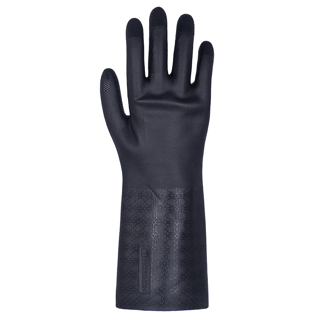 TERRA Horizon Black Multi-Purpose Diamond-Grip TPE Chemical Resistant Gloves