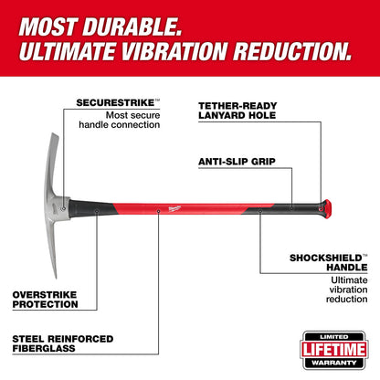 Milwaukee 5lb Pick Mattock with 36in Handle