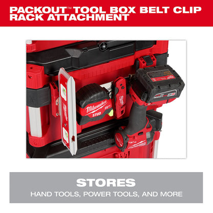 Milwaukee PACKOUT Tool Box Belt Clip Rack Attachment