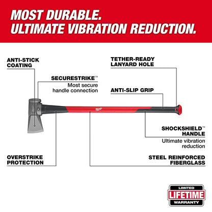 Milwaukee 8lb Splitting Maul with 36in Handle