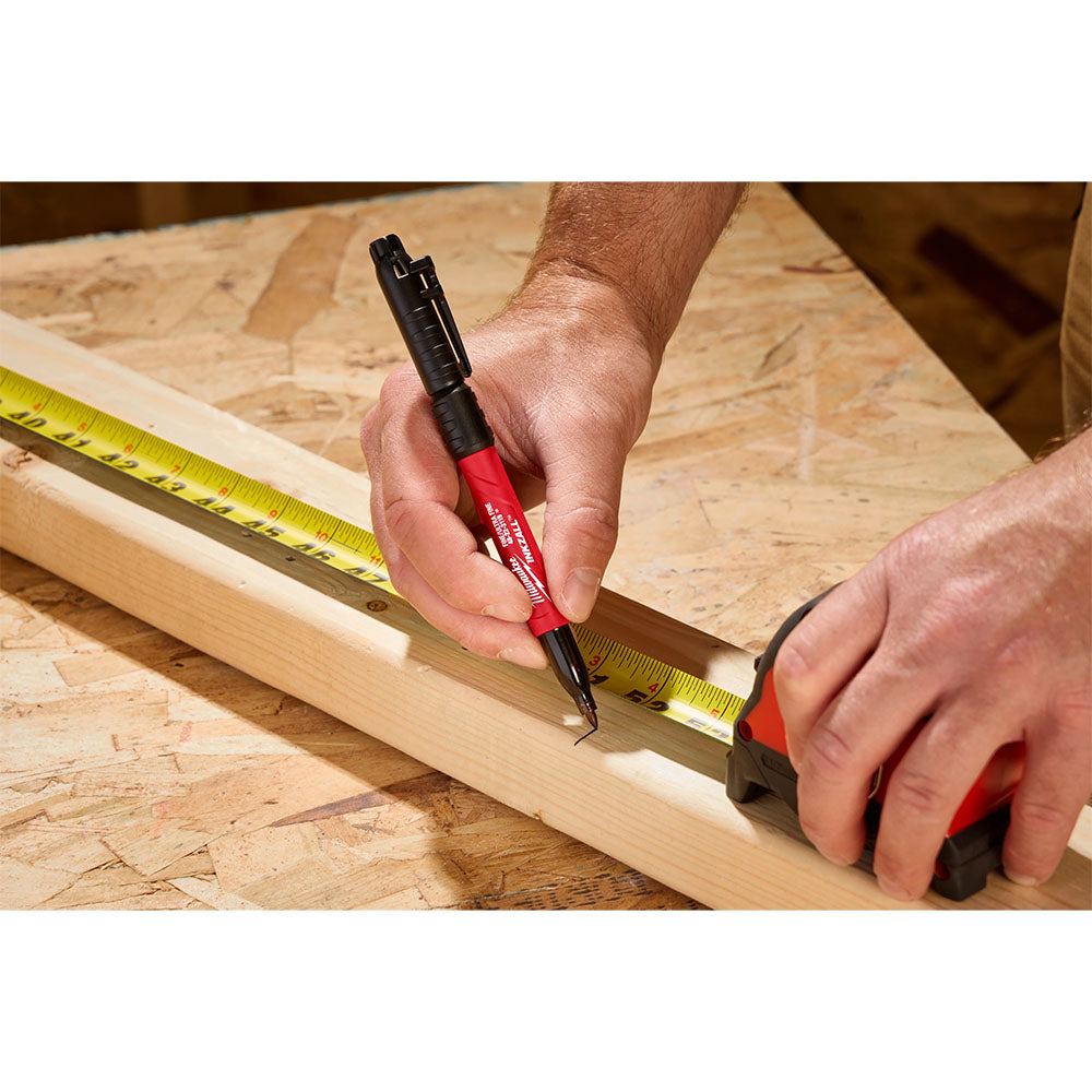 Milwaukee INKZALL Double Sided Black Jobsite Marker - Fine Point & Ultra Fine Tip