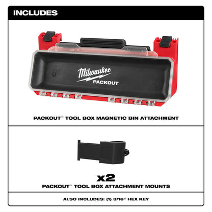 Milwaukee PACKOU Tool Box Magnetic Bin Attachment