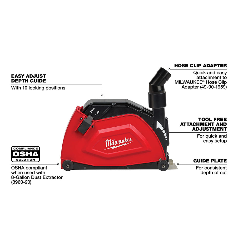 Milwaukee 7in / 9in Large Angle Grinder Cutting Shroud