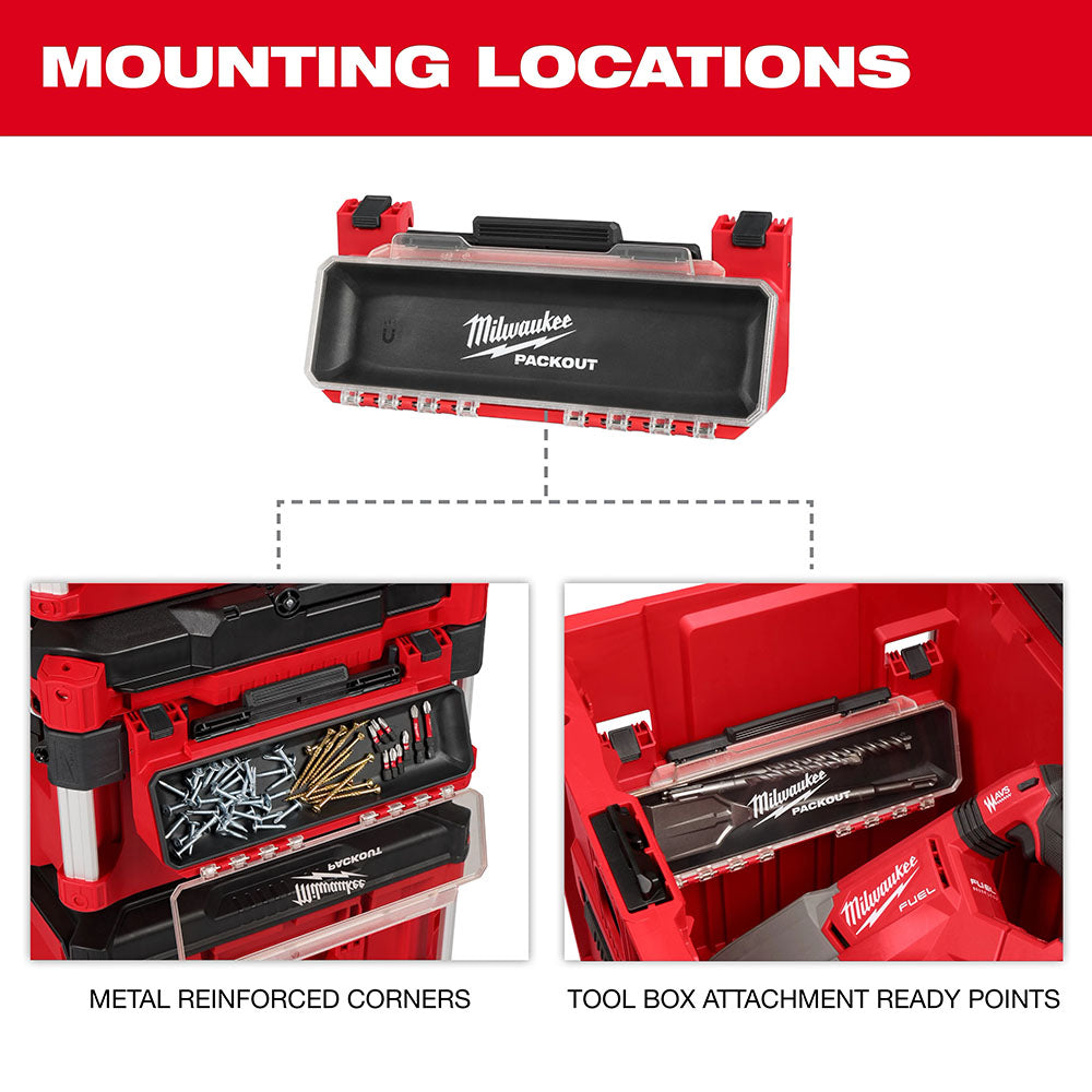 Milwaukee PACKOU Tool Box Magnetic Bin Attachment
