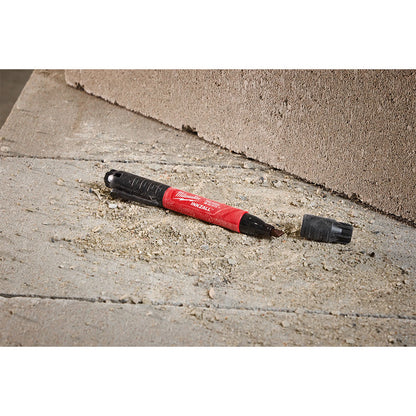 Milwaukee INKZALL Double Sided Black Jobsite Marker - Fine Point & Chisel Tip