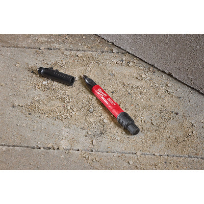 Milwaukee INKZALL Double Sided Black Jobsite Marker - Fine Point & Ultra Fine Tip