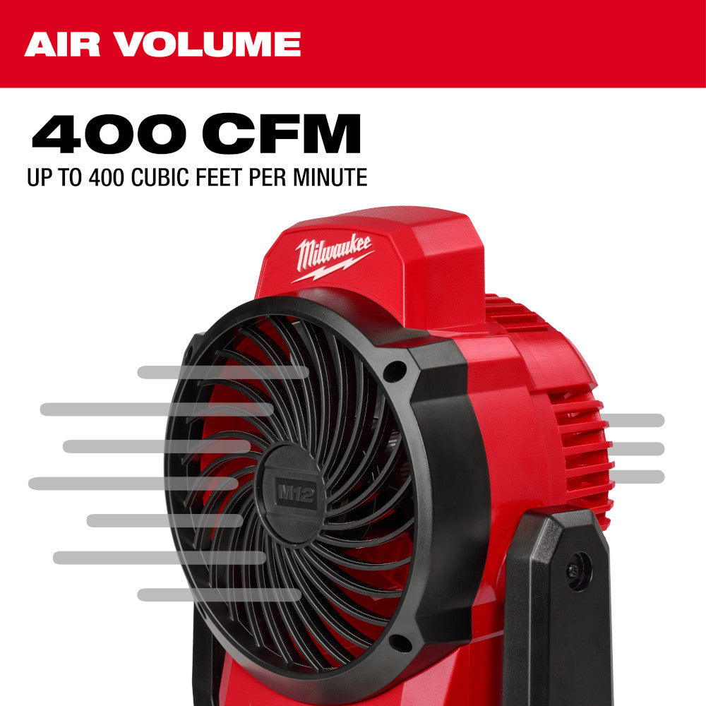 Milwaukee 0820-20 M12 Cordless Mounting Fan (Tool Only)