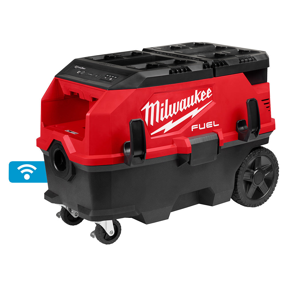 Milwaukee 0888-20 M18 FUEL Cordless Brushless 9 Gallon Dual Battery Dust Extractor with PACKOUT Compatibility and VACLINK (Tool Only)