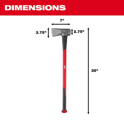 Milwaukee 8lb Splitting Maul with 36in Handle