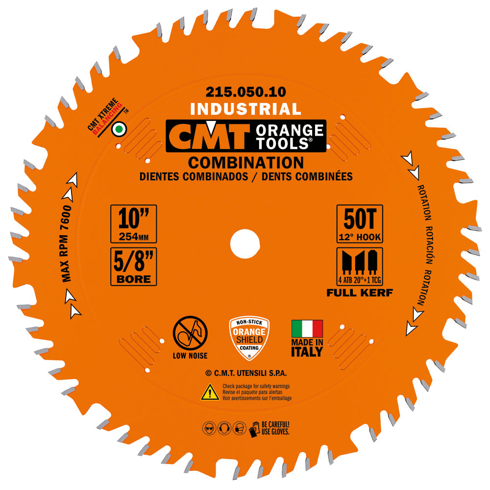 CMT 10in 50T Industrial Combination Circular Saw Blade