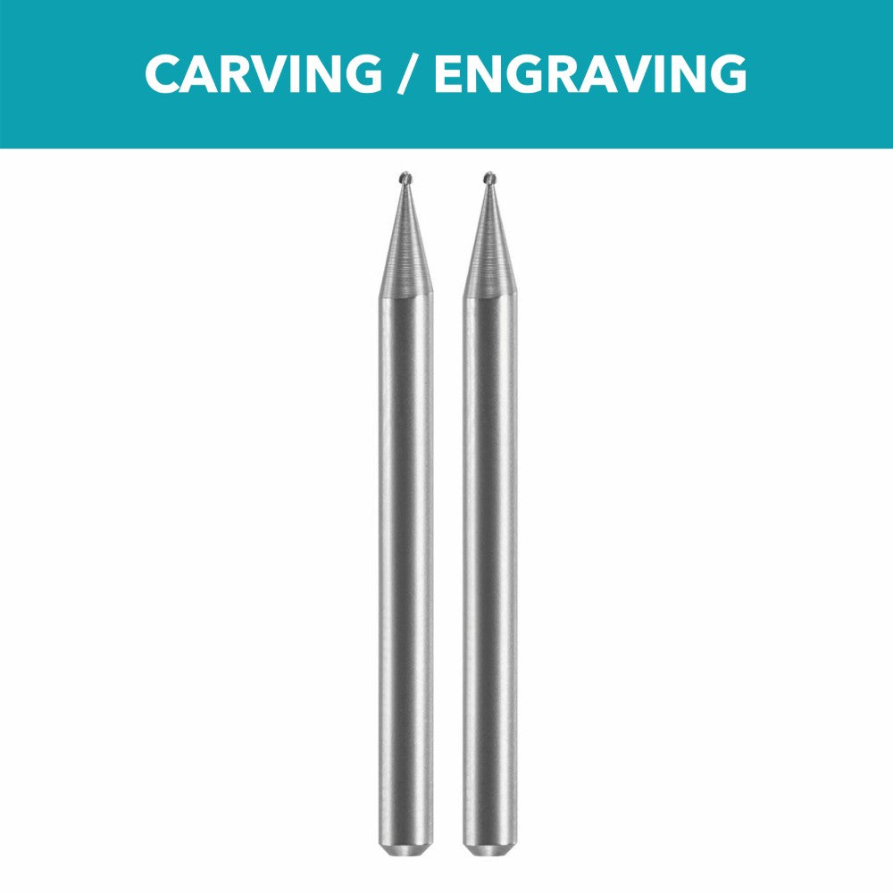 Dremel 1/32in Ball Engraving Cutter Bits with 1/8in Shank - 2pk