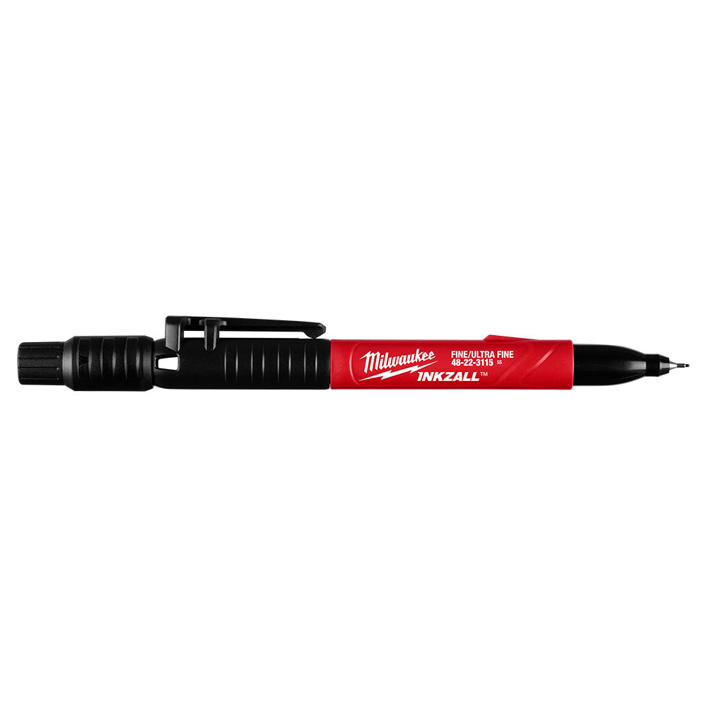 Milwaukee INKZALL Double Sided Black Jobsite Marker - Fine Point & Ultra Fine Tip