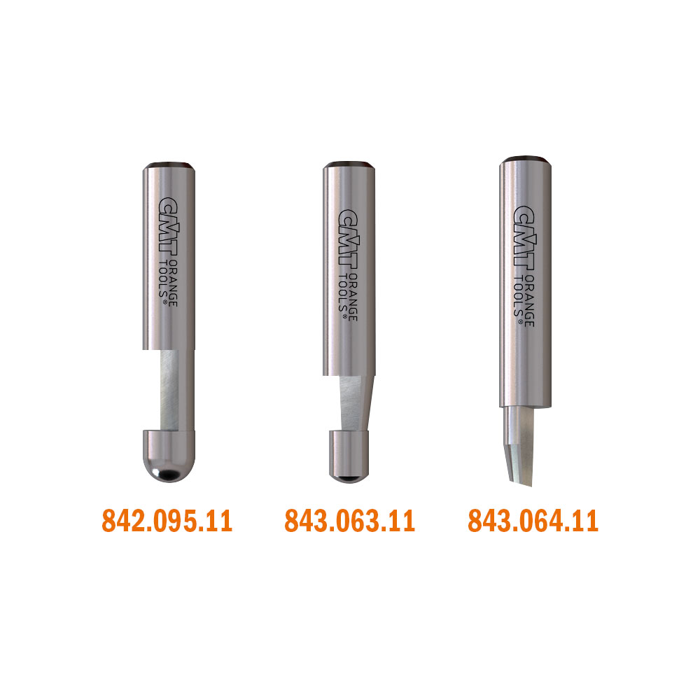 CMT 0° Solid Carbide Combination Trimmer Router Bit with 1/4in Shank