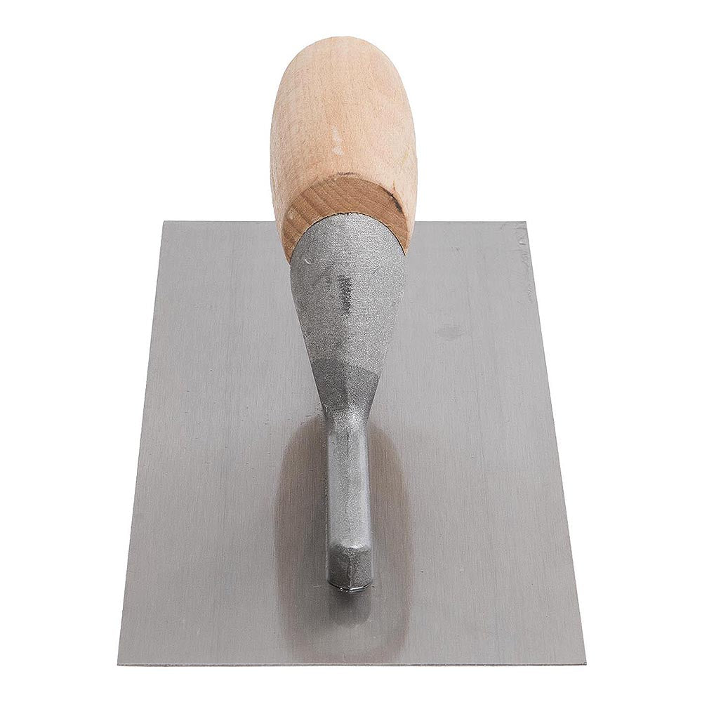 Marshalltown QLT 11in x 4-1/2in Carbon Steel Finishing Trowel with Curved Wood Handle