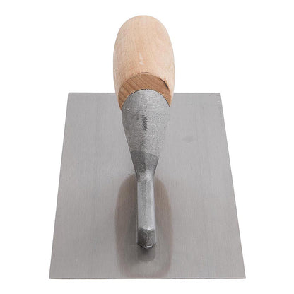 Marshalltown QLT 11in x 4-1/2in Carbon Steel Finishing Trowel with Curved Wood Handle