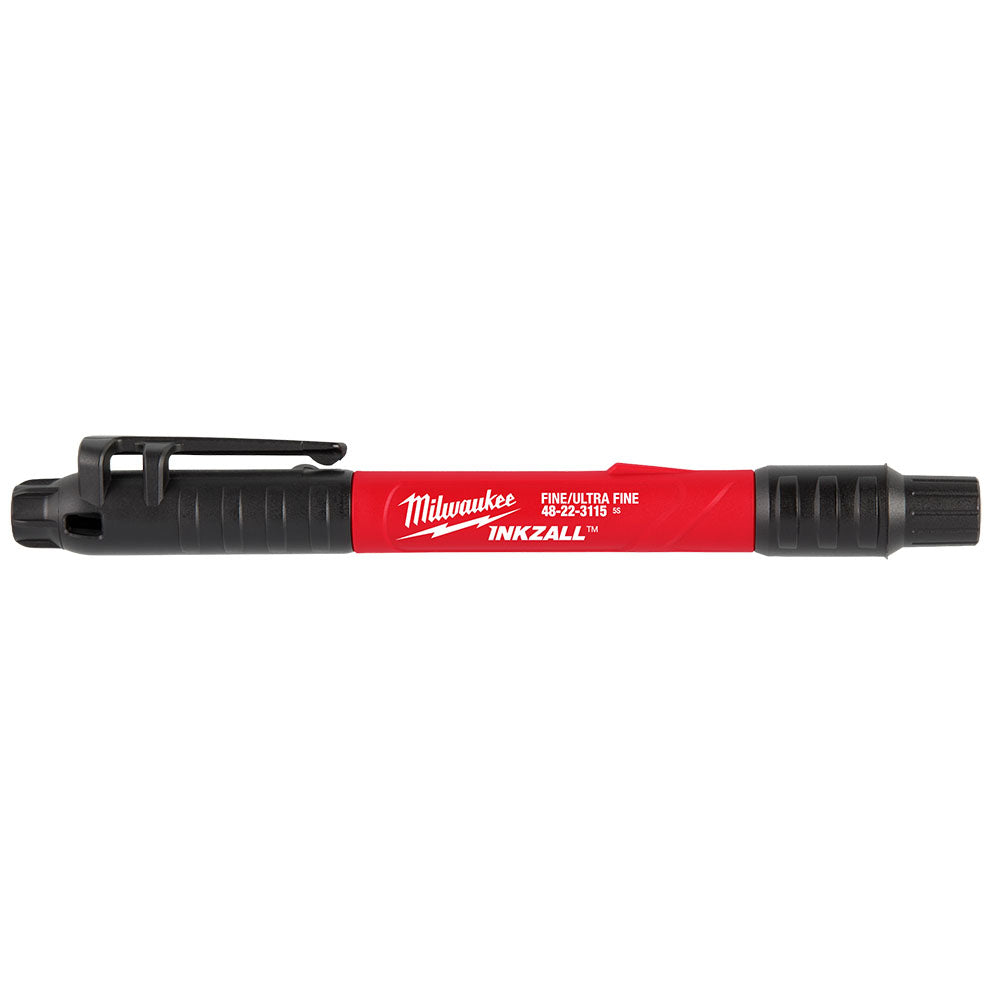 Milwaukee INKZALL Double Sided Black Jobsite Marker - Fine Point & Ultra Fine Tip
