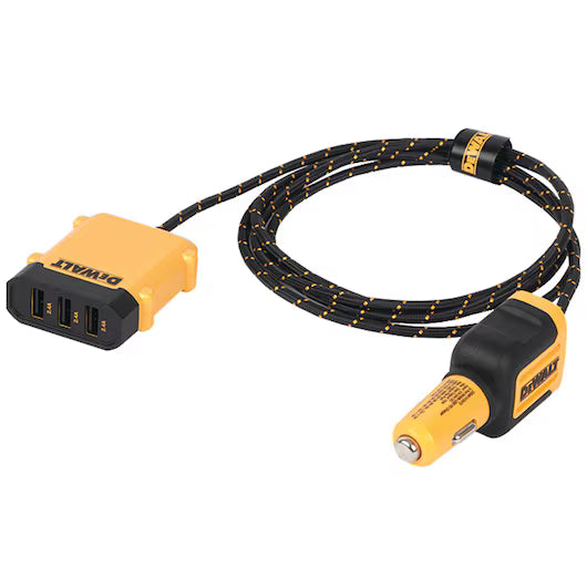 DeWalt 6' Reinforced 3-in-1 Cable for Lightning, USB-C and Micro-USB