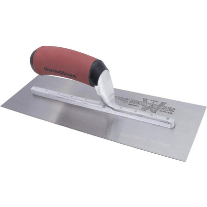 Marshalltown 12in x 4in Carbon Steel Finishing Trowel with Curved DuraSoft Handle