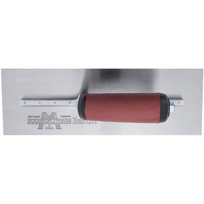 Marshalltown 12in x 4in Carbon Steel Finishing Trowel with Curved DuraSoft Handle