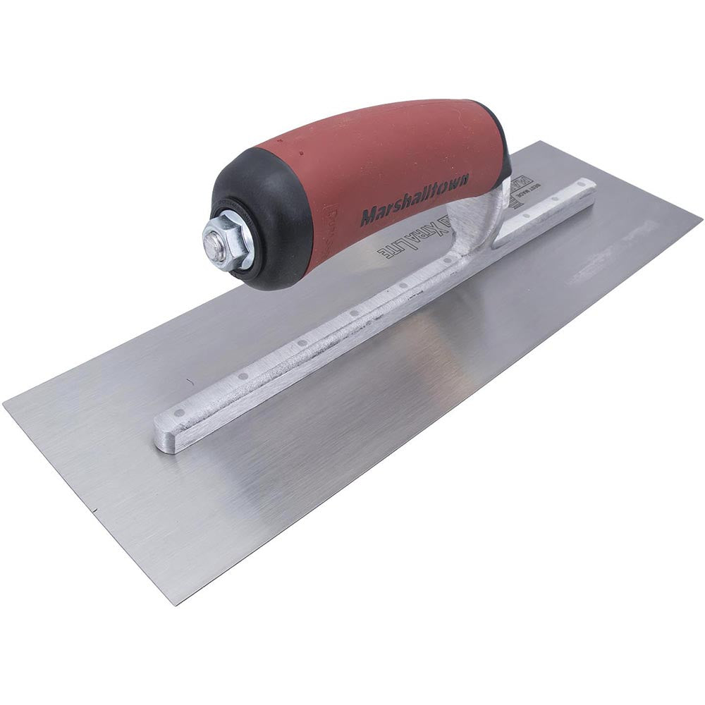 Marshalltown 12in x 4in Carbon Steel Finishing Trowel with Curved DuraSoft Handle