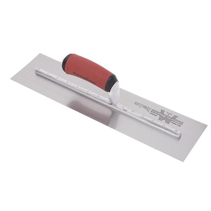 Marshalltown 16in x 4in Carbon Steel Finishing Trowel with Curved DuraSoft Handle
