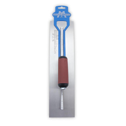 Marshalltown 16in x 4in Carbon Steel Finishing Trowel with Curved DuraSoft Handle